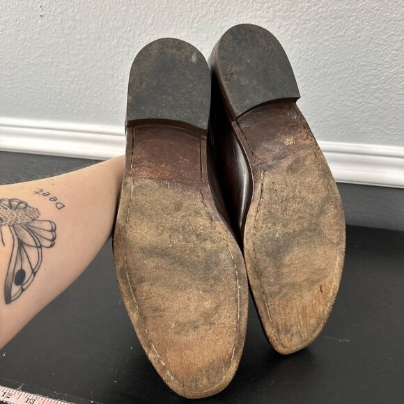 John Varvatos Men's Size 13 US Brown Lace Up Leather Oxford Dress Shoes - Picture 7 of 7